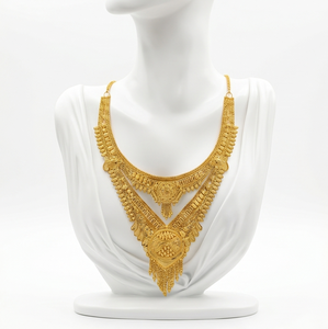 Divyoro Women's Copper Alloy Short <b>Statement</b> <b>Necklace</b> Ethnic Tassel Design Adjustable Length Classic Style for Wedding Occasions - Product Image 1