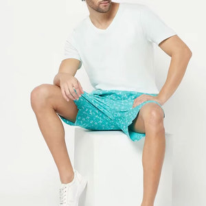 Relaxed 100% Cotton Private Label Men's Solid Waterproof Eco-Friendly Breathable Quick Dry Summer Sporty Shorts Elastic Waist - Product Image 5