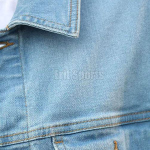 Veste d'hiver pour homme, coupe slim, fabrication professionnelle, usage décontracté en extérieur, col montant, logo sur le devant, 100% coton, veste en jean - Product Image 4