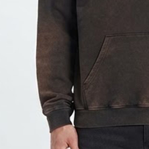 Nueva Sudadera con Capucha Oversize para Hombre, Marrón, de Algodón French Terry, Teñida, Informal, para Otoño, con Bolsillos, Antipilling - Product Image 4