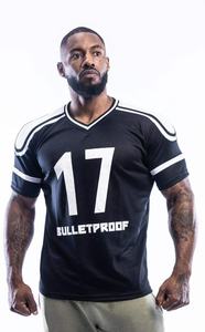Camiseta de fútbol americano personalizada para hombres, camiseta transpirable para jóvenes con manga corta, diseño sublimado elástico, ropa de fútbol para jóvenes - Product Image 3