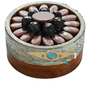 Support de gâteau en verre incrusté d'os et de nacre, fabrication indienne, fait à la main, prix d'usine, vente en gros - Product Image 4