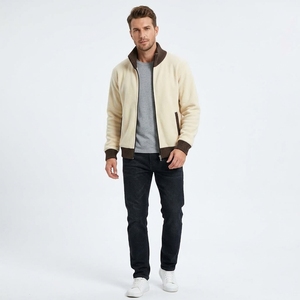 Chaqueta Cárdigan de Punto con Cuello Alto y Cremallera Completa para Hombre, Tejido Técnico, Antiarrugas, Estilo Casual de Negocios, Ropa de Abrigo de Invierno, OEM - Product Image 1