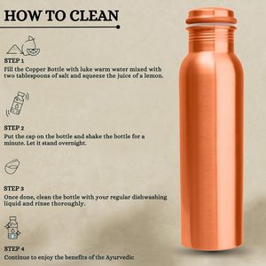 Copper Water <b>Bottle</b> 34oz - Handcrafted Ayurvedic 100% Pure Copper Water <b>Bottle</b> for <b>Drinking</b> Eco Friendly with Premium Quality - Product Image 6