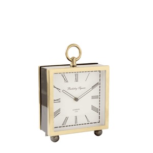 Horloge en métal décorative avec pieds, décoration de table, objet de décoration de bureau, forme ronde portable, horloge métallique, articles cadeaux originaux, logo personnalisé - Product Image 3