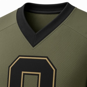 Maillot de basket pour homme vert olive à col en V, numéro 0 sublimé, en maille polyester, coupe classique, toutes saisons - Product Image 3