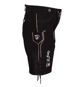 2024 bavarois hommes Lederhosen haute qualité Oktoberfest Trachten pantalon avec Knurz brodé fabriqué à partir de tissu en cuir - Product Image 3