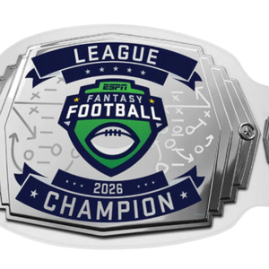 Ceinture de championnat ESPN Fantasy Football League, ceinture de titre de haute qualité en argent et vert pour les vainqueurs de la ligue de football fantaisie - Product Image 5