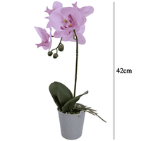 Dekorative Hochwertige Künstliche Orchidee im PEVA-Material-Topf für Innenräume, Tische und Theken