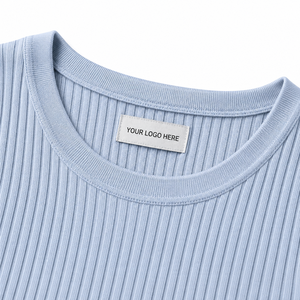 Vente en gros de débardeurs côtelés en tricot teint pour femmes |   Gilet en tricot sans manches à col rond et coupe ajustée |   Haut basique décontracté extensible et doux |   OEM & - Product Image 4