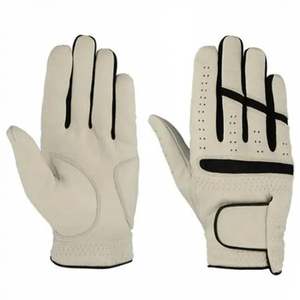 Gant de golf DARIB IMPEX en cuir véritable pour droitier, antidérapant, pour homme, fermeture à enfiler, respirant, impression en relief, bleu foncé - Product Image 4