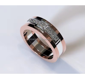 Princess Lab Grown Diamond Ring Jewelry, IGI/GIA 14K Anillo de oro para mujer Anillo de compromiso/Anillo de bodas Lab Creado - Product Image 3