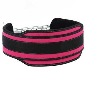Custom Wholesale Heavy Duty Neoprene Dipping <b>Belt</b> Steel <b>Chain</b> Weighted Pull Dip Training <b>Belt</b> Back Support Adjustable Gym - Product Image 6