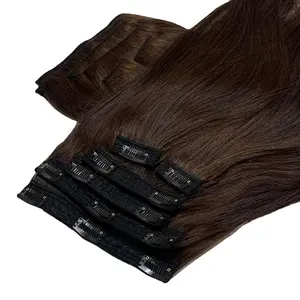 Chất lượng tốt nhất Việt Nguyên liệu tóc lớp biểu bì phù hợp tự nhiên thẳng tóc con người clip trong phần mở rộng tóc con người công cụ làm đẹp