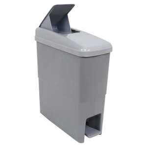 Poubelle rectangulaire en plastique à pédale pour salle de bain, toilettes, usage intérieur, hygiène et élimination des déchets - Product Image 2