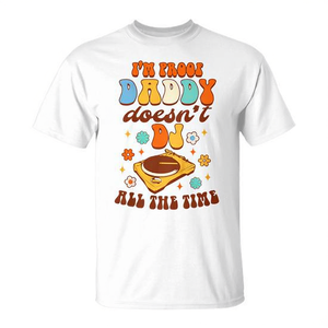 T-shirt per bambini DJ Dad, manica corta, girocollo, stampa digitale, unisex, per bambini, per riunioni di famiglia - Product Image 2