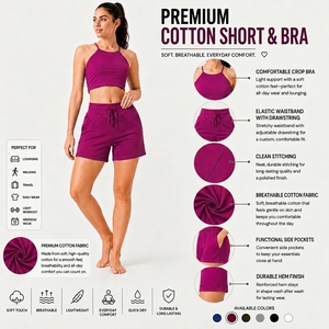 Womens Athletic Crop Top And Pocket Shorts Set Flexible Movement Active Lifestyle Outfit - Product Image 6