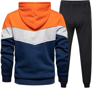 Chándal Deportivo de Otoño Invierno, Manga Larga, 100% Algodón, Logotipo Personalizado, Traje Deportivo para Hombre, Conjuntos Deportivos Casuales con Cremallera para Gimnasio - Product Image 2
