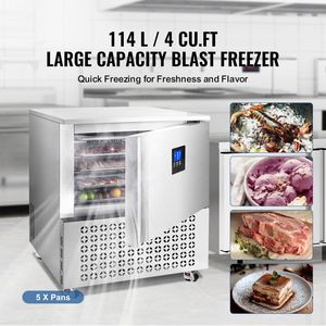 Congelatore Rapido Commerciale 114 L/4 Cu.ft, Abbattitore di Temperatura a 5 Vassoi in Acciaio Inossidabile, 4 Modalità di Congelamento, Attrezzatura di Refrigerazione per Cucina - Product Image 2