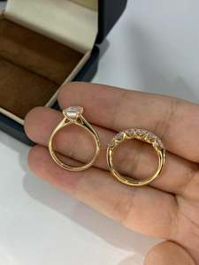 Anillo de moissanita de plata de ley 925 de alta calidad para uso diario en la oficina, disponible al mejor precio desde India. - Product Image 2