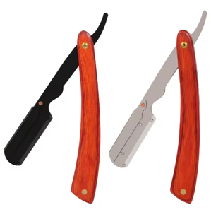 High Quality German Stainless Steel <b>Men's</b> Beard Shaving Razor Cut Throat Design with Wooden Handle shaving razor for sale - Product Image 1