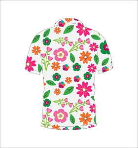 Polo Personalizado con Diseño Floral, Transpirable y Ligero, para Equipos de Golf, Manga Corta, Sublimado, Ropa Botánica - Product Image 2