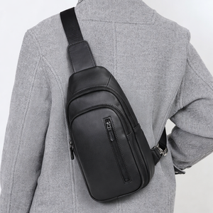 กระเป๋าคาดอกแฟชั่นคุณภาพสูง กระเป๋าสะพายข้างดีไซน์เนอร์ กระเป๋าหนังผู้ชายสะพายไหล่แบบครอสบอดี้ มีจำหน่าย - Product Image 6