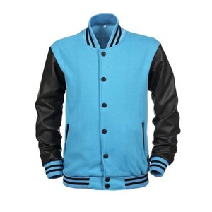 Chaqueta de Lana Varsity de Piel de Cordero Genuina para Hombre, Venta al Por Mayor, para Invierno - Product Image 1