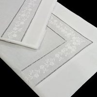 Mantel bordado de exportación europea, textil transpirable de microfibra para el hogar, patrón teñido de hilo tejido, pedidos a granel, Bienvenido