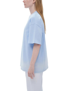 Camiseta Oversize Azul Cielo Unisex con Hombros Caídos, de Algodón Pesado, Ajuste Holgado Casual, Premium Lisa - Product Image 5