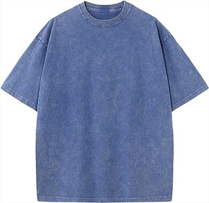 Camisetas cómodas para hombre con lavado ácido y textura desgastada, tela de algodón transpirable, corte relajado, cuello redondo, ideales para salidas informales. - Product Image 6