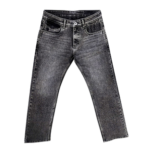 Pantalon en denim 100% coton de haute qualité, imprimé, streetwear, effet délavé, coupe slim, jeans pour homme - Product Image 3