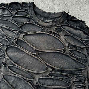 เสื้อยืดคอตตอน 100% ซักแล้ว น้ำหนัก 230 กรัม ทรงโอเวอร์ไซส์ สำหรับผู้ชาย คุณภาพสูง สกรีนลายกราฟิกแบบวินเทจ ล้างสีแบบแอซิดวอช ขายส่ง - Product Image 5