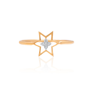 Elegante anillo de diamantes naturales de 0.04 quilates, corte brillante redondo, color HI, claridad VS SI, oro amarillo, joyería fina para compromiso y boda - Product Image 5