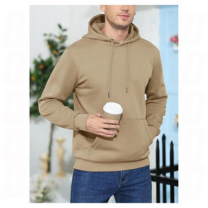 Casual Sports Loose Trendy Long Sleeved Hooded Pullover <b>Polyester</b> Hoodie for Men Lightweight Comfortable Streetwear - Product Image 2