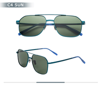 Lunettes de soleil polarisées Fashion Square à double couche, protection UV, monture légère et durable, unisexe, confort optimal pour la plage