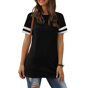 เสื้อยืดผู้หญิงแห้งเร็วสำหรับฤดูร้อน แขนสั้น เหมาะสำหรับออกกำลังกาย เนื้อผ้าเบาสบาย เหมาะสำหรับฟิตเนส วิ่ง โยคะ - Product Image 4