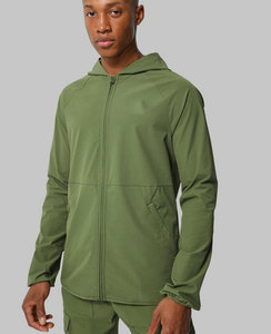 Vente en gros Veste Softshell personnalisée à capuche d'hiver simple Veste Softshell d'extérieur coupe-vent décontractée pour homme - Product Image 2