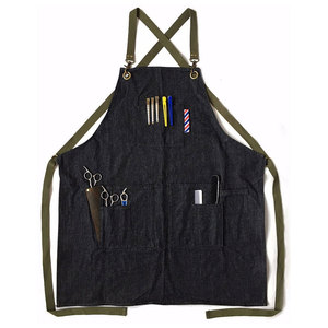 Tablier de barbier en denim réglable et personnalisable unisexe - Product Image 5
