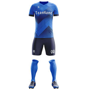 Custom Purple Yellow Soccer Jersey Set V-Neck Short Sleeve Sublimated Breathable Unisex Adult Team Apparel - Product Image 1
