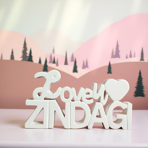 Love <b>U</b> Zindagi Fancy Showpiece Engineered Wood Creative Office Table Decor or Self Decor for Office Room Decor Wood Tables Decor - Product Image 1