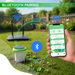 Capteur de sol solaire intelligent WiFi et Bluetooth 5.0 pour la surveillance en temps réel de l'humidité, de la température et de l'EC pour les cultivateurs d'intérieur, les jardins et les fermes (OEM) - Product Image 3