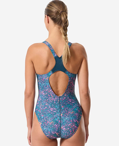 Traje de Baño de Una Pieza con Estampado Floral para Mujer, Calidad Premium 2026, Tirantes Cruzados, Spandex, Poliéster, Secado Rápido, Ropa de Baño de Verano - Product Image 3