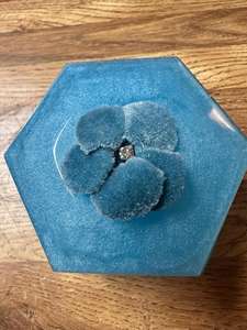 Sapphire Geode Resin Jewelry <b>Box</b>-Modern Luxury Living Room Storage 40x40x25cm 6-10L Capacity - Product Image 4