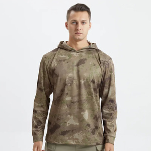 Custom High Quality Men's Blue And Camouflage Long Sleeve Hoodie Sublimation Print Quick Dry UPF 50 Fishing Wear - Product Image 6