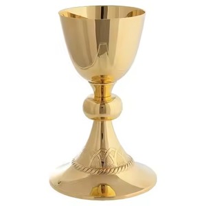 Cáliz Tradicional de Latón para la Comunión, para Celebraciones Eucarísticas y Rituales Religiosos - Product Image 2
