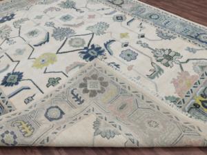 Alfombra Oushak de Lana Hecha a Mano de Primera Calidad, Diseño Floral Vintage, Alfombra Anudada a Mano, Alfombra Grande para Sala de Estar, Dormitorio, Vestíbulo de Hotel - Product Image 3