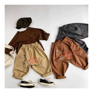 Pantalon tissé en forme de radis pour enfants, style littéraire, pour bébés garçons, collection printemps-automne - Product Image 3