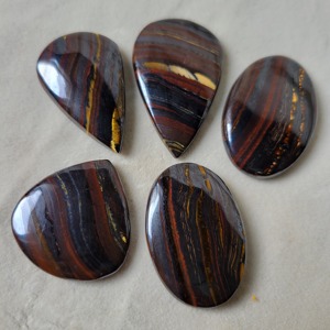 Natura Best Quality Black <b>Iron</b> Tiger Oval Cut Agate Stone Jewelry Wholesale Price Handmade Natural 25-35mm <b>5</b>-9g Bulk Supply - Product Image 6
