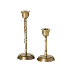 Porte-bougie vintage en métal doré torsadé, artisanal en laiton, style torsade d'orge, pour une décoration élégante de table à la maison - Product Image 6